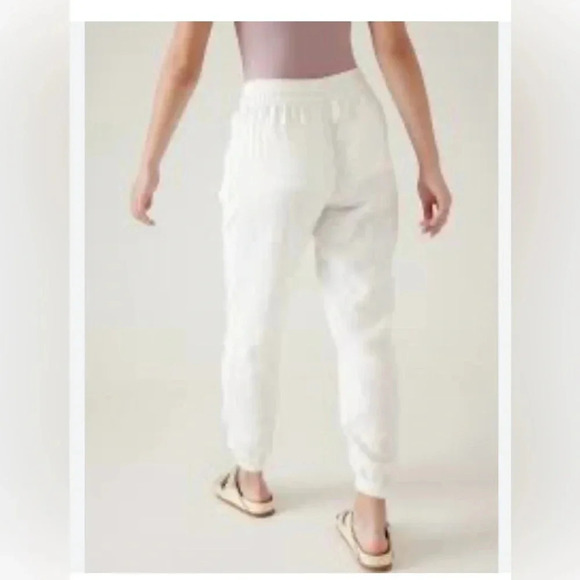 Athleta Pants - ATHLETA  RETREAT LINEN HIGH RISE JOGGER size 14 (C)3